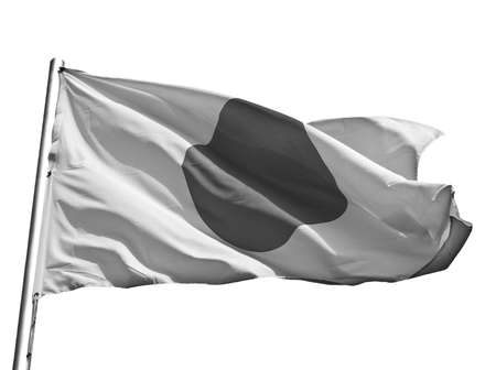 The national Japanese flag of Japan (JP) - isolated over white background
