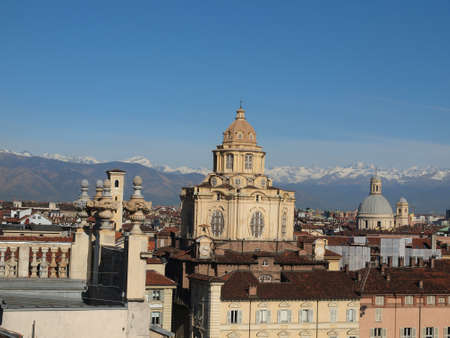 The church of San Lorenzo Turin Italyの写真素材