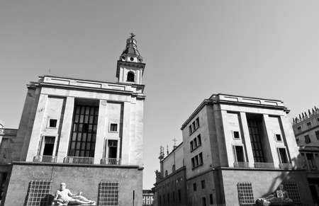 Via Roma central highstreet in Turin Italyの写真素材
