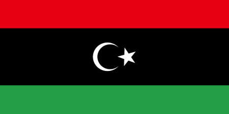 Illustration of the new national flag of Libyaの写真素材
