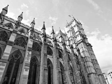 The Westminster Abbey church in London UKの写真素材