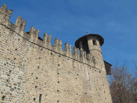 Castello Medievale medieval castle, Turin, Italyのeditorial素材