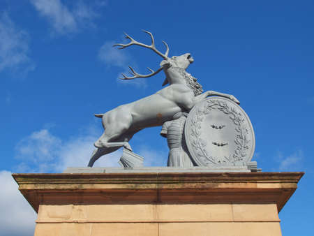 The Schlossplatz (Castle square) in Stuttgart, Germanyの写真素材