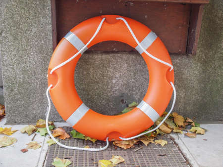 A life buoy for safety at seaの写真素材