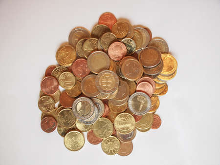 Euro coinsの写真素材