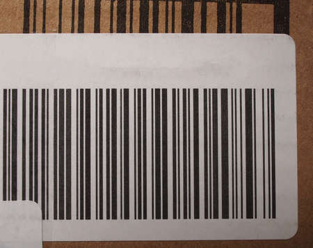 Detail of a bar code for product identificationの写真素材