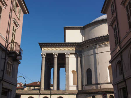 Church of La Gran Madre in Turin Italyの写真素材