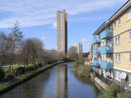 LONDON, ENGLAND, UK - MARCH 05, 2009: The Trellick Tower in North Kensington designed by Erno...