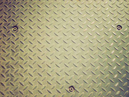 Vintage looking Diamond steel metal sheet useful as backgroundの写真素材
