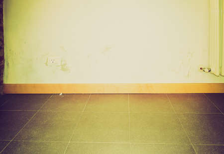 Vintage looking Damage caused by damp and moisture on a wallの写真素材