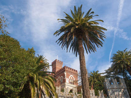 Castello d Albertis gothic revival castle in Genoa Italyのeditorial素材