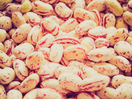 Vintage looking Picture of Beans soup salad food background