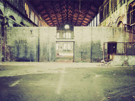 Vintage looking Picture of Abandoned factory industrial archeology architecture