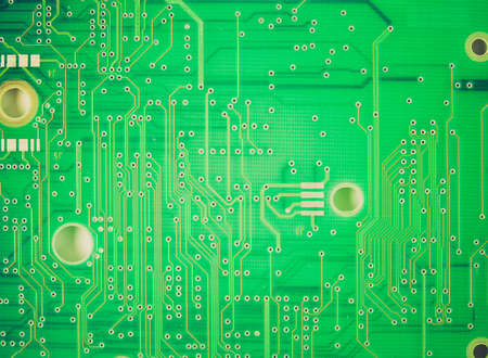 Vintage looking Detail of an electronic printed circuit boardの写真素材