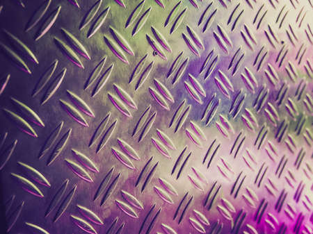 Vintage looking Diamond steel metal sheet useful as background