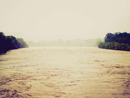 Vintage looking Flood river picture