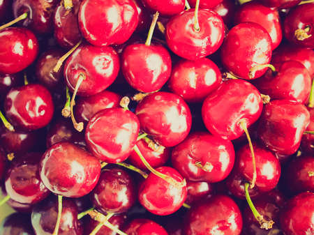 Vintage looking Red cherry fruit healthy 