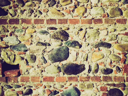 Vintage looking Old brick and stones wall