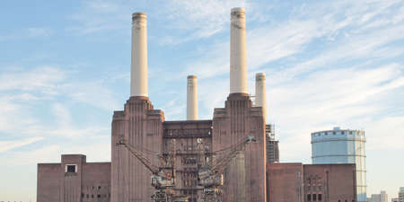 Battersea Power Station in London England UKのeditorial素材