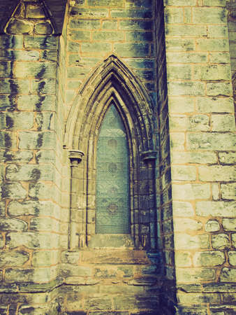 Vintage looking Glasgow cathedral aka High Kirk of Glasgow or St Kentigern or St Mungo