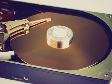 Vintage looking PC hard disk magnetic drive for data storageの写真素材