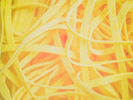 Vintage looking View of picture of Italian tagliatelle pastaの写真素材
