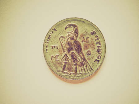 Vintage looking Ancient coinの写真素材