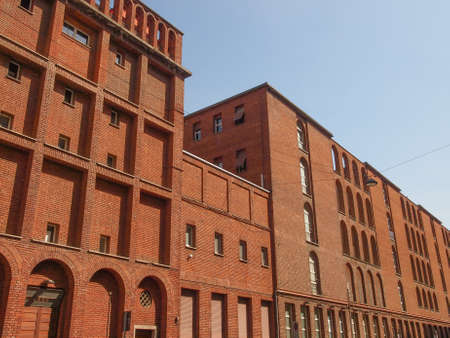 MILAN, ITALY - APRIL 10, 2014: The Angelicum convent in Milan designed by architect Giovanni Muzio in 1939 is a masterpiece of modern architectureのeditorial素材
