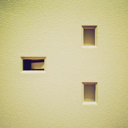 Vintage looking UK power socketの写真素材