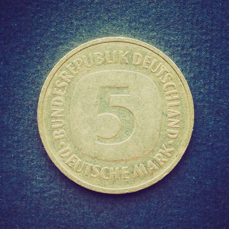 Vintage looking Euro coin (currency of the European Union)の写真素材