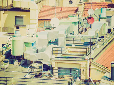 Vintage looking An heating ventilation and air conditioning deviceの写真素材