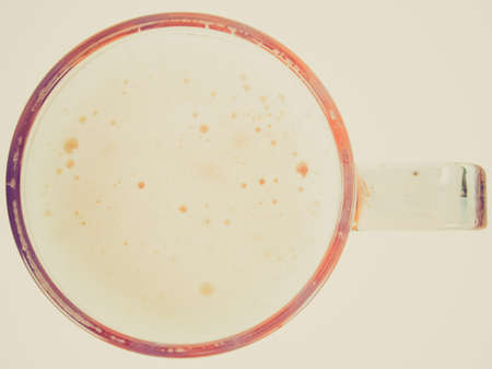 Vintage looking Large German bierkrug beer mug tankard glass, half litre, one pintの写真素材