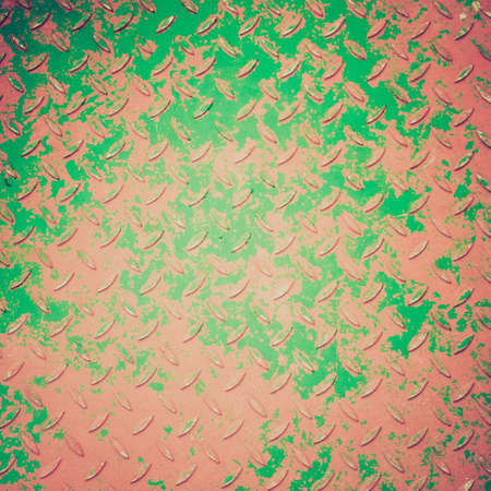 Vintage looking Diamond steel metal sheet の写真素材