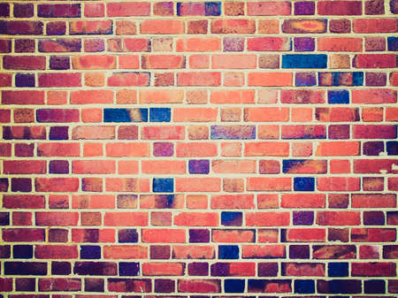Vintage looking Red brick wall の写真素材
