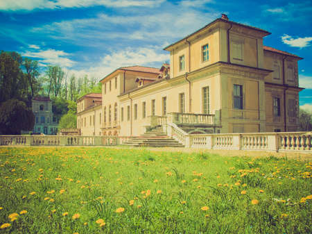 Vintage looking The Villa della Regina in Turin Italyのeditorial素材