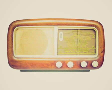 Vintage looking A vintage retro old AM radio tunerのeditorial素材