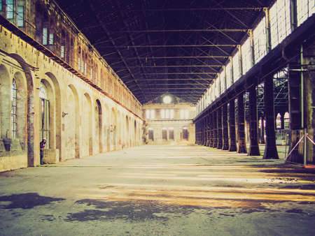 Vintage looking Picture of Abandoned factory industrial archeology architectureのeditorial素材