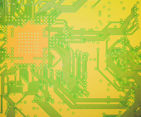 Vintage looking Detail of an electronic printed circuit board