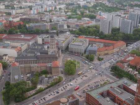Aerial bird eye view of the city of Berlin Germany