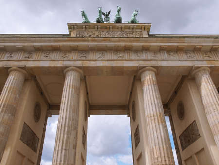 Brandenburger Tor Brandenburg Gate famous landmark in Berlin Germanyの写真素材
