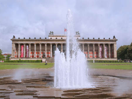 BERLIN, GERMANY - MAY 09, 2014: Tourists visiting the Altes Museum of Antiquities in Museumsinsel Berlin Germanyのeditorial素材