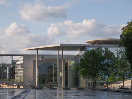BERLIN, GERMANY - MAY 11, 2014: The Band des Bundes complex of government buildings near the Reichstag (German parliament) build in 1995 following the reunification of Germanyのeditorial素材
