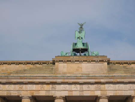 Brandenburger Tor Brandenburg Gate famous landmark in Berlin Germanyの写真素材