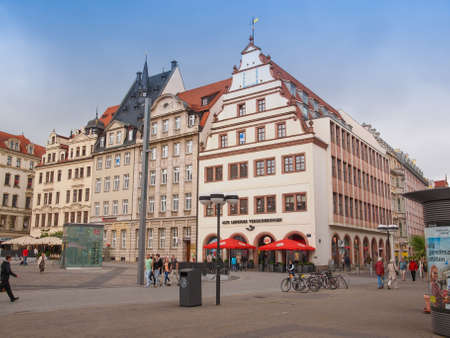 LEIPZIG, GERMANY - JUNE 14, 2014: Tourists visiting the city centre in summerのeditorial素材