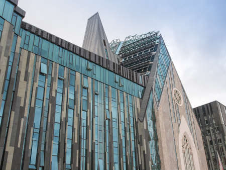 LEIPZIG, GERMANY - JUNE 14, 2014: The new Augusteum is the main Leipzig university building built in 2012 which includes the Paulinum churchのeditorial素材