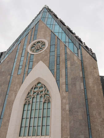 LEIPZIG, GERMANY - JUNE 14, 2014: The new Augusteum is the main Leipzig university building built in 2012 which includes the Paulinum churchのeditorial素材