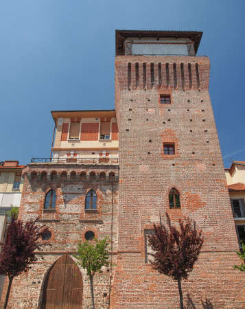 Torre Medievale medieval castle tower in Settimo Torinese near Turin