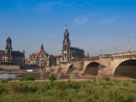 Dresden Cathedral of the Holy Trinity aka Hofkirche Kathedrale Sanctissimae Trinitatis in Dresden Germanyの写真素材