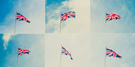 Vintage retro looking Union Jack national flag of the United Kingdom (UK)の写真素材