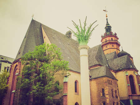 Nikolaikirch St Nicholas Church in Leipzig Germany where Johann Sebastian Bach performed the world premiere of St John Passionの写真素材